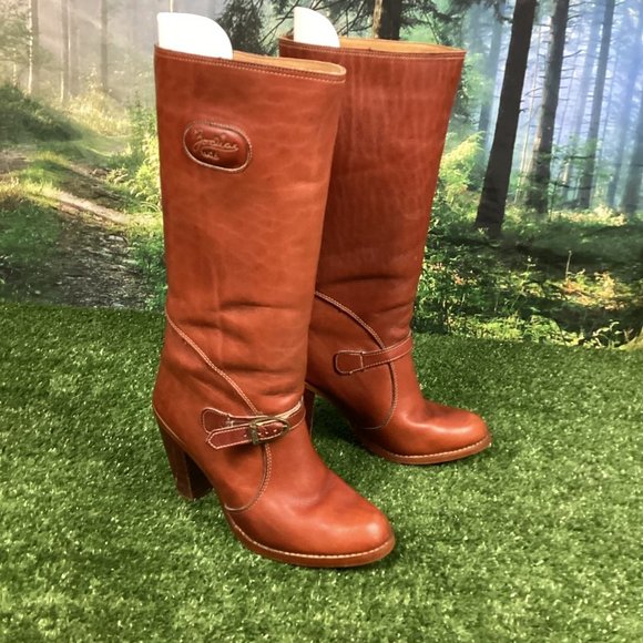 Vintage Zodiac Heeled Leather Boots 7.5 w/box - Picture 9 of 16